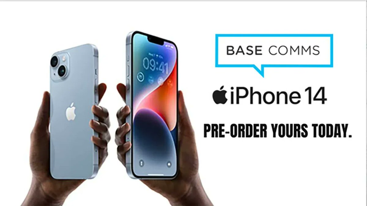 DIBLiv's tweet image. Two new standard models of the Apple iPhone 14 are set to be released. Pre-order yours today at Base Communications. @basecomms buff.ly/3DoSYzi