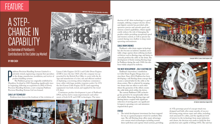 ParkburnPHS's tweet photo. We were delighted to feature (not just once, but twice) in Subtel Forum's Magazine this month. 

You can read our full articles here: https://t.co/qnV5dp8Luc

-7 Questions with Rob Cash- Page 18
-An Overview of Parkburn's Contributions to the Cable Lay Market- Page 74 https://t.co/ksIaB7hD0E