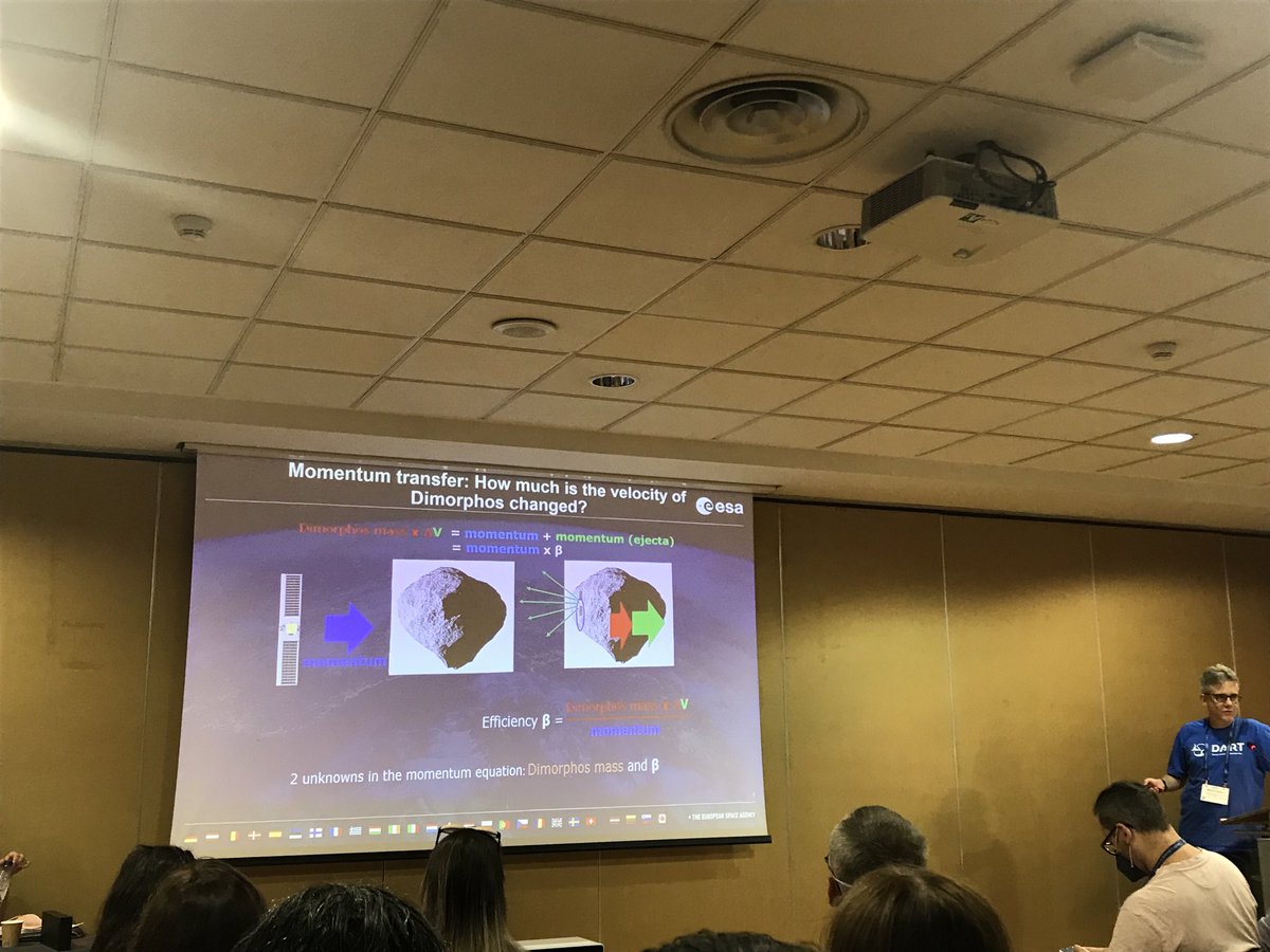 A reminder about the momentum transfer efficiency parameter β important in the context of #DART, <a href="/LICIACube/">LICIACube</a> &amp; #Hera missions at <a href="/europlanetmedia/">Europlanet 🇪🇺</a> #epsc2022