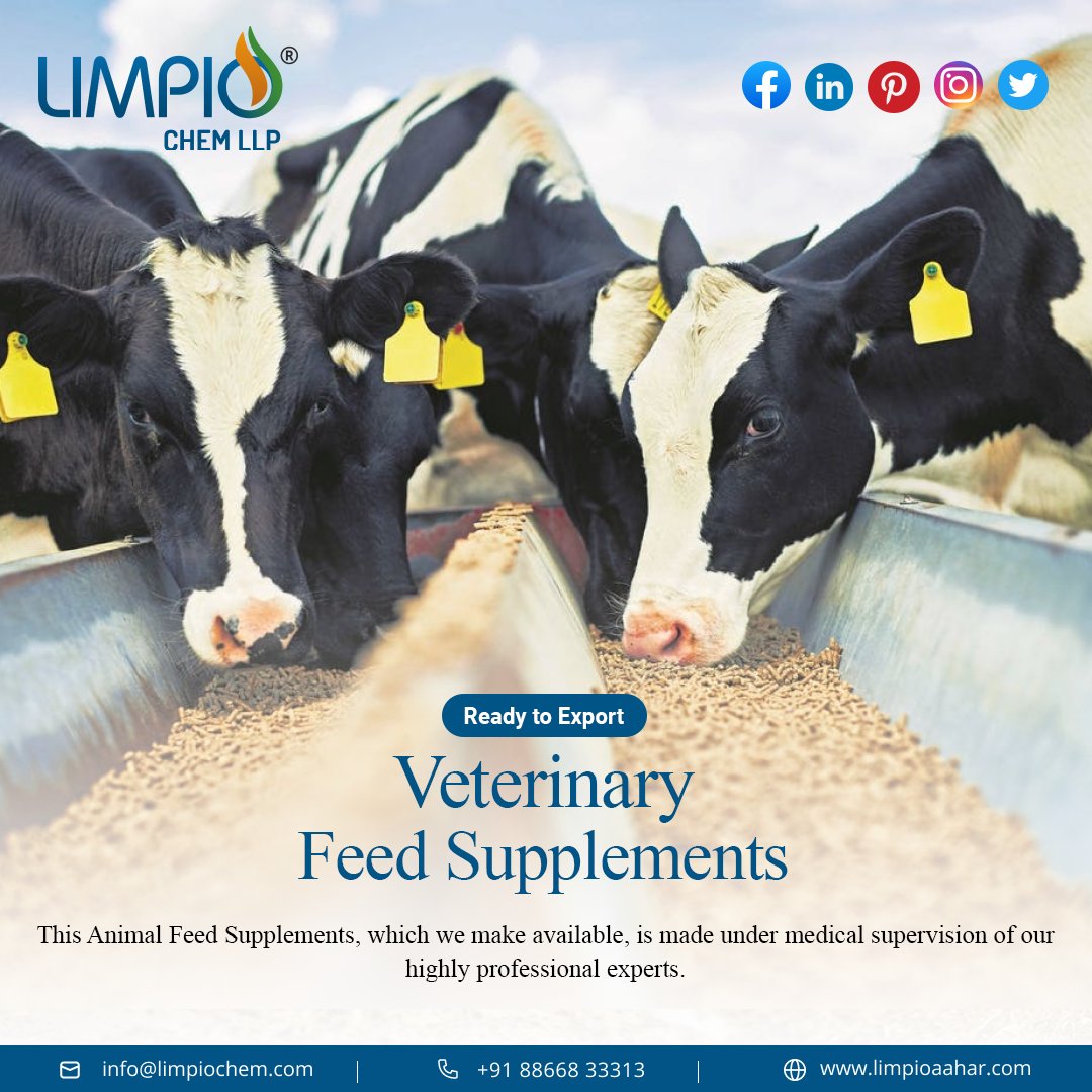 Limpiochem's tweet photo. Veterinary Feed Supplements
-
Ready To Export
#aahar #limpio #limpioaahar #BaldhaExport #indianglossary #pharma #chemical #IT #veterinary #feed #veterinaryfeedsupplements #animalfeedsupplements #animalfeed #agriculture #cattlefeed #animalnutrition #animallovers #petfood https://t.co/kMpGc5b9KL