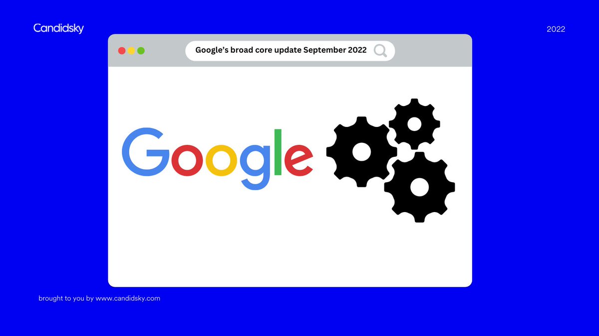 CandidSky's tweet photo. Google began rolling out its September 2022 Core Update last week🔄

If you feel that your business has been affected, our team is here to help!  

To find out more about the algorithm update by following the link to our latest blog: https://t.co/vVSOIFZtTA💻

#SEO #Googleupdate https://t.co/TwmxjSgG93