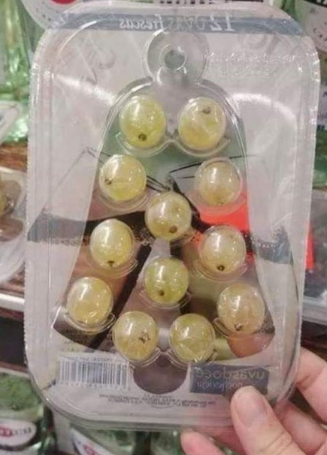 CarlodeBlasio1's tweet photo. Oltraggio ai frutti della terra, all'agricoltura, all'alimentazione, alla vita. Dodici chicchi d'uva in una confezione plastificata. Fermateli! https://t.co/50gFRdaaLe