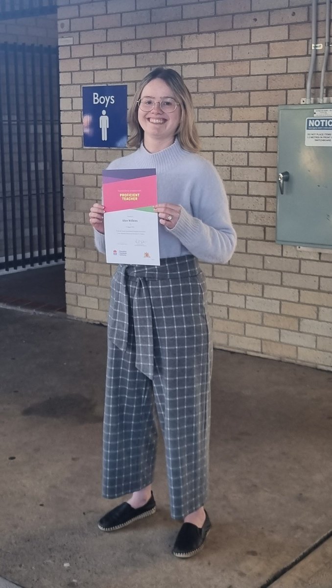 Congratulations to <a href="/alicewilkins96/">Alice Wilkins</a> on achieving Proficient Teacher Accreditation. We are very proud of you! <a href="/cwallaceteach/">Caitlin Wallace</a>