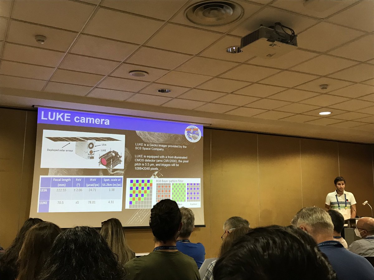 deshap's tweet photo. @Gio_Poggiali going live speaking about @LICIACube instruments LEIA and LUKE observing the #didymos system at the @europlanetmedia #epsc2022 https://t.co/3bvyrxtGQ7