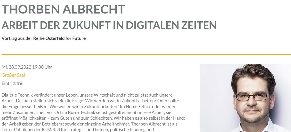 ThorbenAlbrecht's tweet photo. Arbeit der Zukunft in digitalen Zeiten: Wie werden wir in Zukunft arbeiten? Oder besser: Wie wollen wir in Zukunft arbeiten? Dazu diskutiere ich nächste Woche Mi., 28.9. in #Pforzheim, moderiert von @GSchimpf . Eintritt frei. Alle Infos hier👇
https://t.co/0XspuuI4iF https://t.co/hDLJRcYd3i