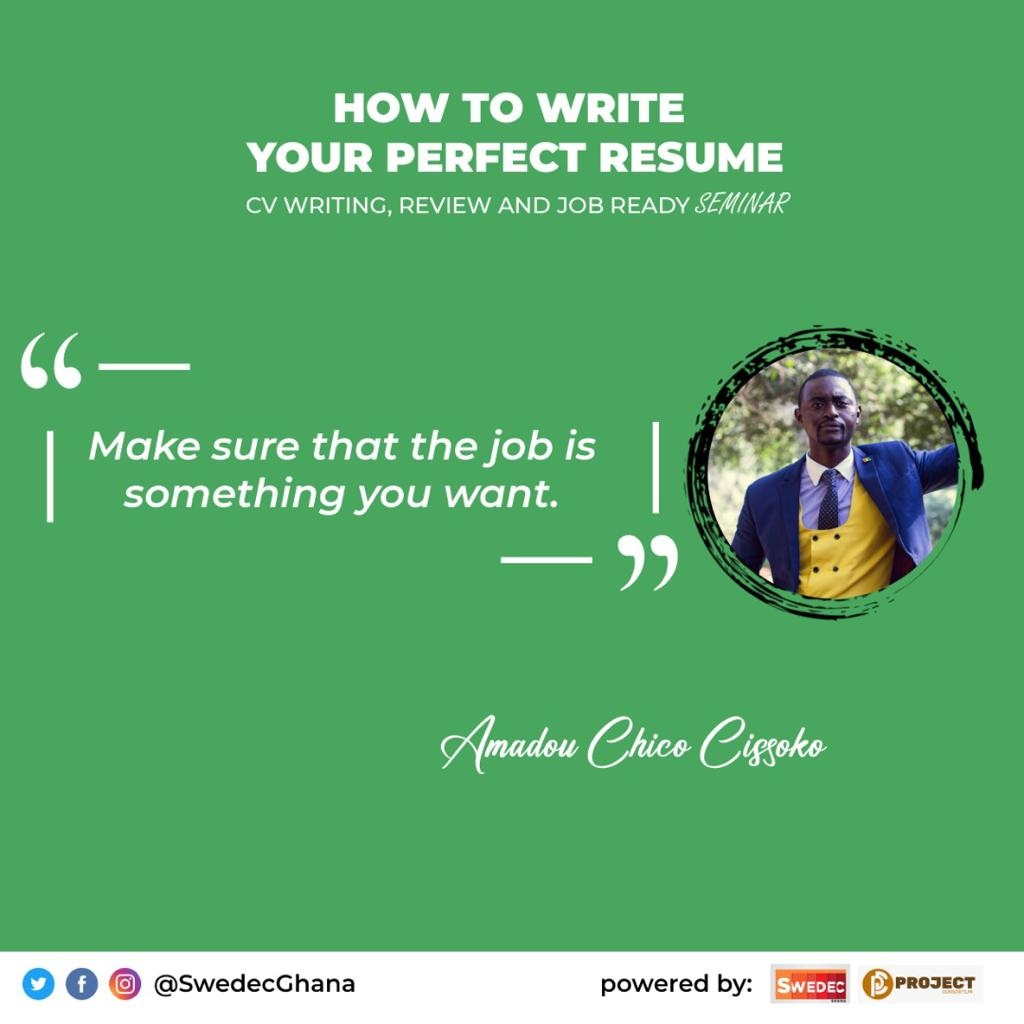 SwedecGhana's tweet photo. #HowToWriteYourPerfectResume #Resume #CV⁠
@amadou_chico

Let's Win Together https://t.co/9xuKdvJsb1