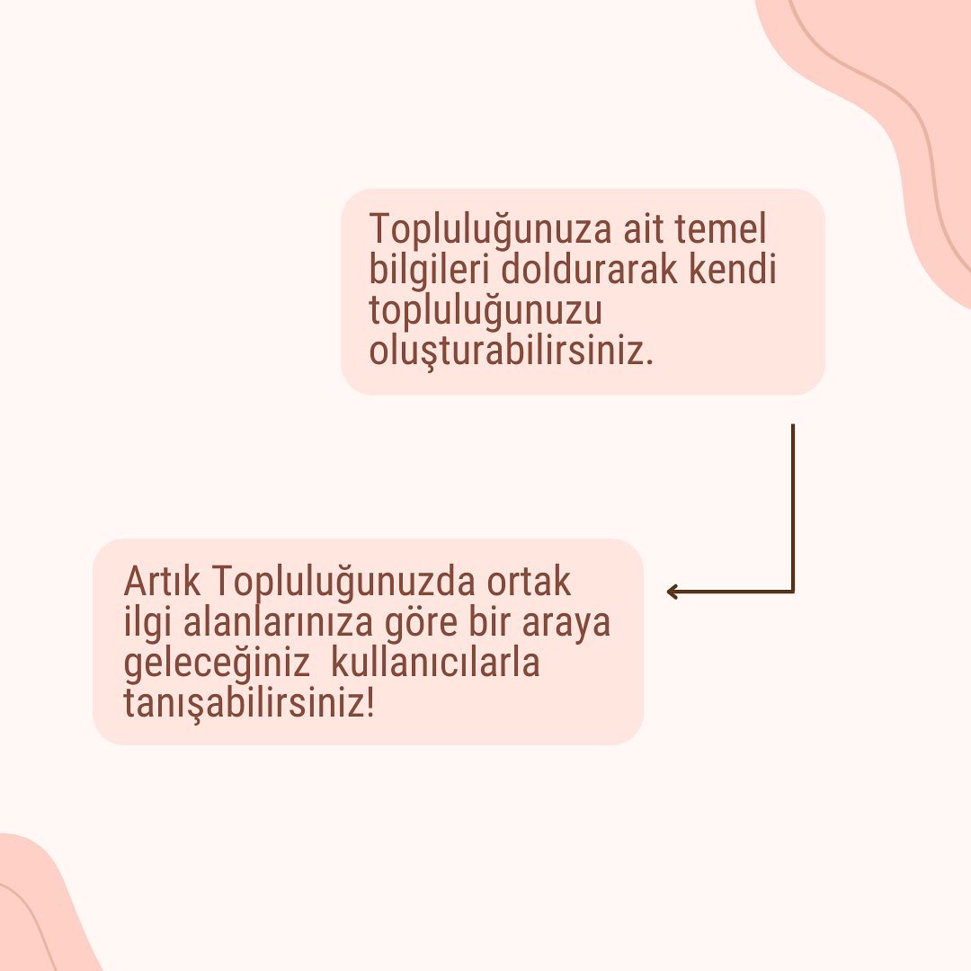 fullsepp's tweet photo. Fullsepp keşfetinde yer alan Topluluklar'dan ilgi alanlarınıza göre olan bir topluluğa katılabilir ya da kendiniz yeni bir topluluk oluşturabilirsiniz!🤩
Yeni bir topluluğun nasıl oluşturulduğunu öğrenmek için kaydırın👉🏼
#fullsepp #keşfet #topluluk #sosyalmedya #community https://t.co/M611iy3MIK