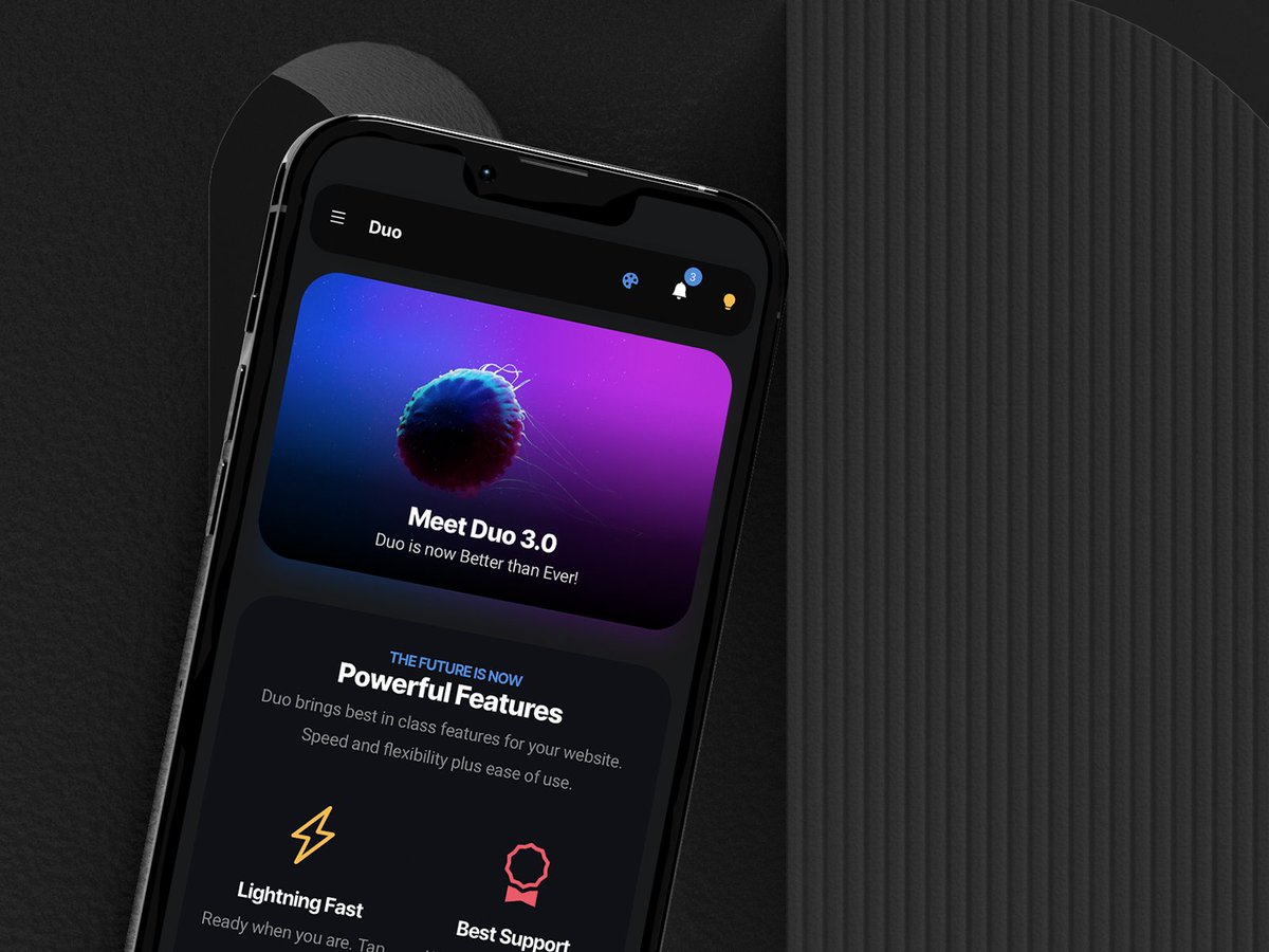 iEnabled's tweet photo. A modern way for modern Apps and PWAs - Duo! 🤩
✅ Explore it here: https://t.co/xcC1CZjsuR
.
.
.
#mobile #UI #UX #dark #darkmode #darkinterface #app #PWA #webapp #design #webdesign #HTML #CSS #javascript #VanillaJS #gradient https://t.co/cK0k4Tz5Hj