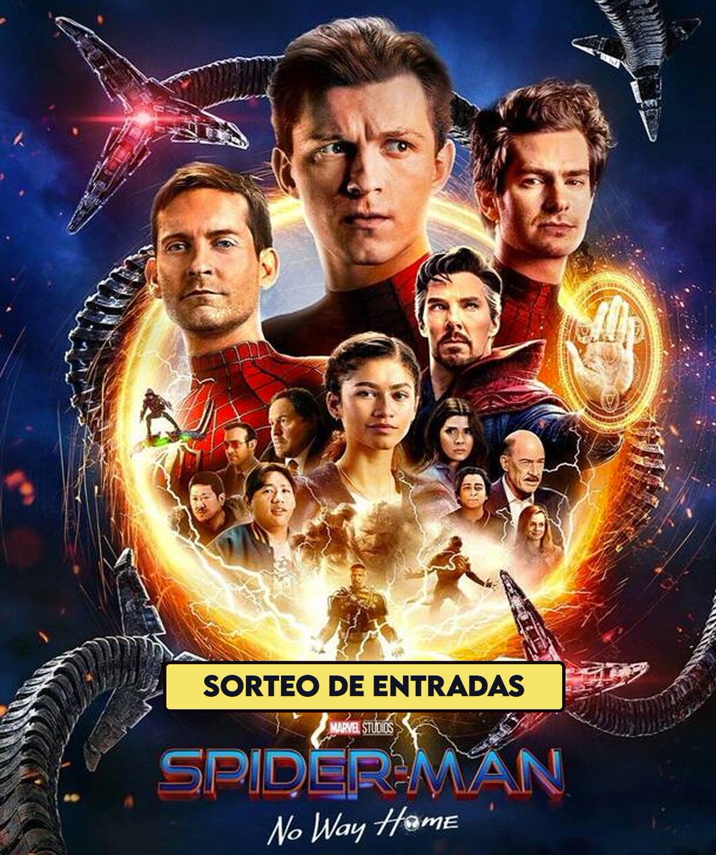 palacioprensa's tweet photo. ¡SORTEO! 🕸️🕷️ #SpiderManNoWayHome 
23 de septiembre en cines

Sorteamos 3 entradas dobles para ver #SpidermanNoWayHome en #PalaciodelaPrensa 

PARTICIPA 👇
Sigue a @palacioprensa + ❤️ + RT + Menciona con quién vas a invitar al cine

Cierre sorteo jueves 22/9 a las 12:00h https://t.co/OPo9Jl0tuP