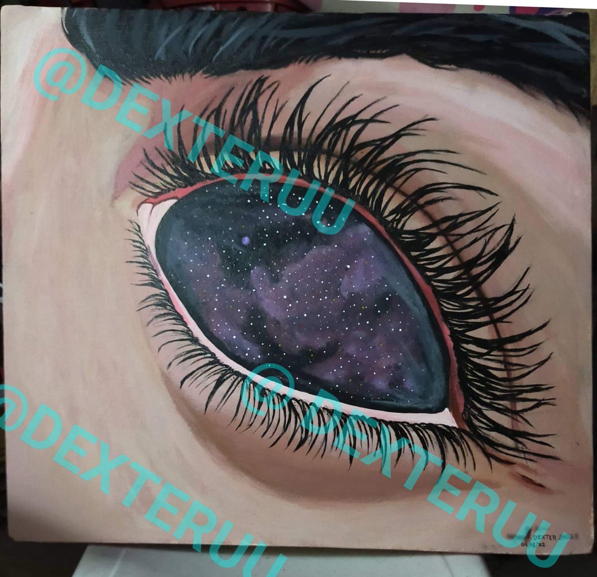 DEXTERUU2's tweet photo. I would like to share my first acrylic painting here in twitter space. I wanted to sell my NFT's so I can provide drawing and paint materials for my painting journey. This painting is not for selling. Thankyou!! ❤️ https://t.co/YnWpuF0QrK