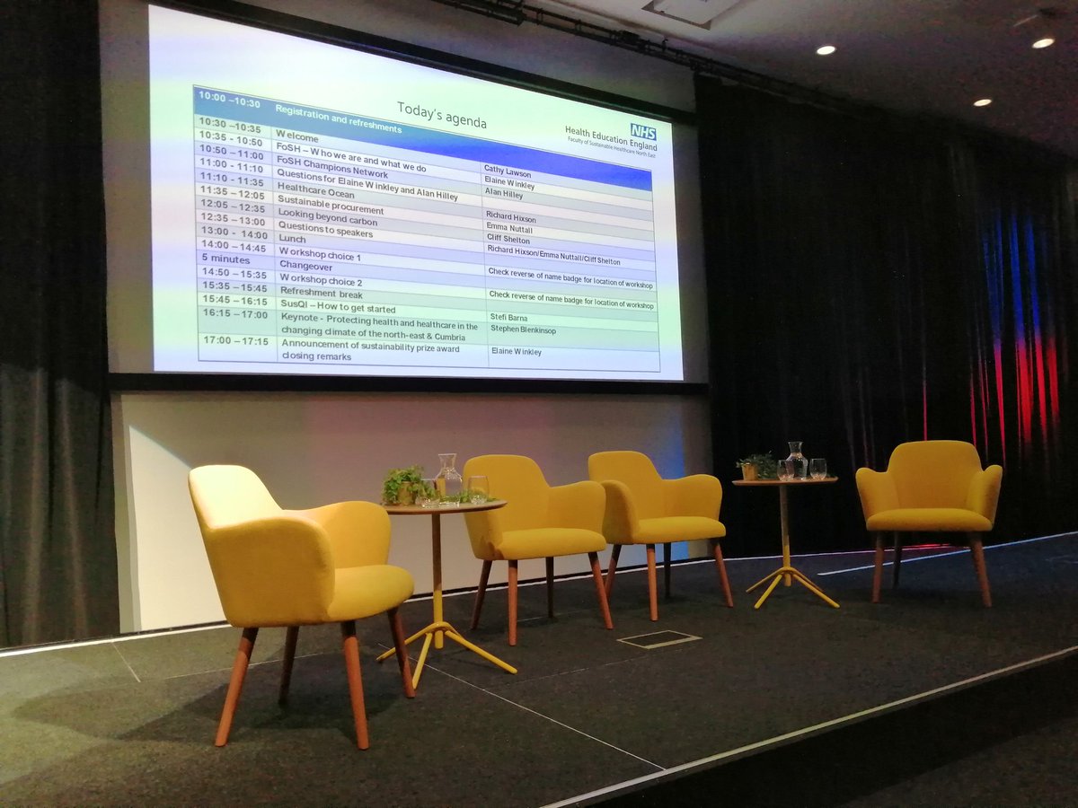 dr_cathy_lawson's tweet photo. All set for our first faculty of sustainable healthcare event #FOSH2022 with @MADEinHEENE at the Catalyst, Newcastle Helix. Can't wait to see you all @ElaineW14626897 @ICUdocX @DrCliffShelton @SusHealth_Chair https://t.co/vlh2ZxrcvT