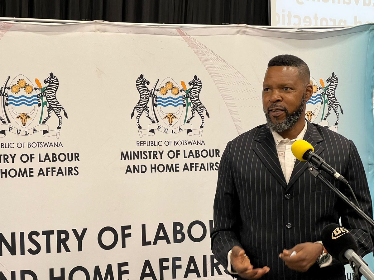 Launching “Just Transition to a Greener World of Work in Botswana” project with Minister of Labour Hon Anna Maria Mokgethi and Minister of Environment Hon. Kereng, Business Botswana, BFTU and BOFEPUSU <a href="/ilo_pretoria/">ILO Pretoria</a> <a href="/B_F_T_U/">BFTU</a> <a href="/BusinesssBotsPR/">Business Botswana</a> @Wynne1966 <a href="/ILOAfrica/">ILO Africa</a> <a href="/deptoflabour/">Department of Employment and Labour</a>