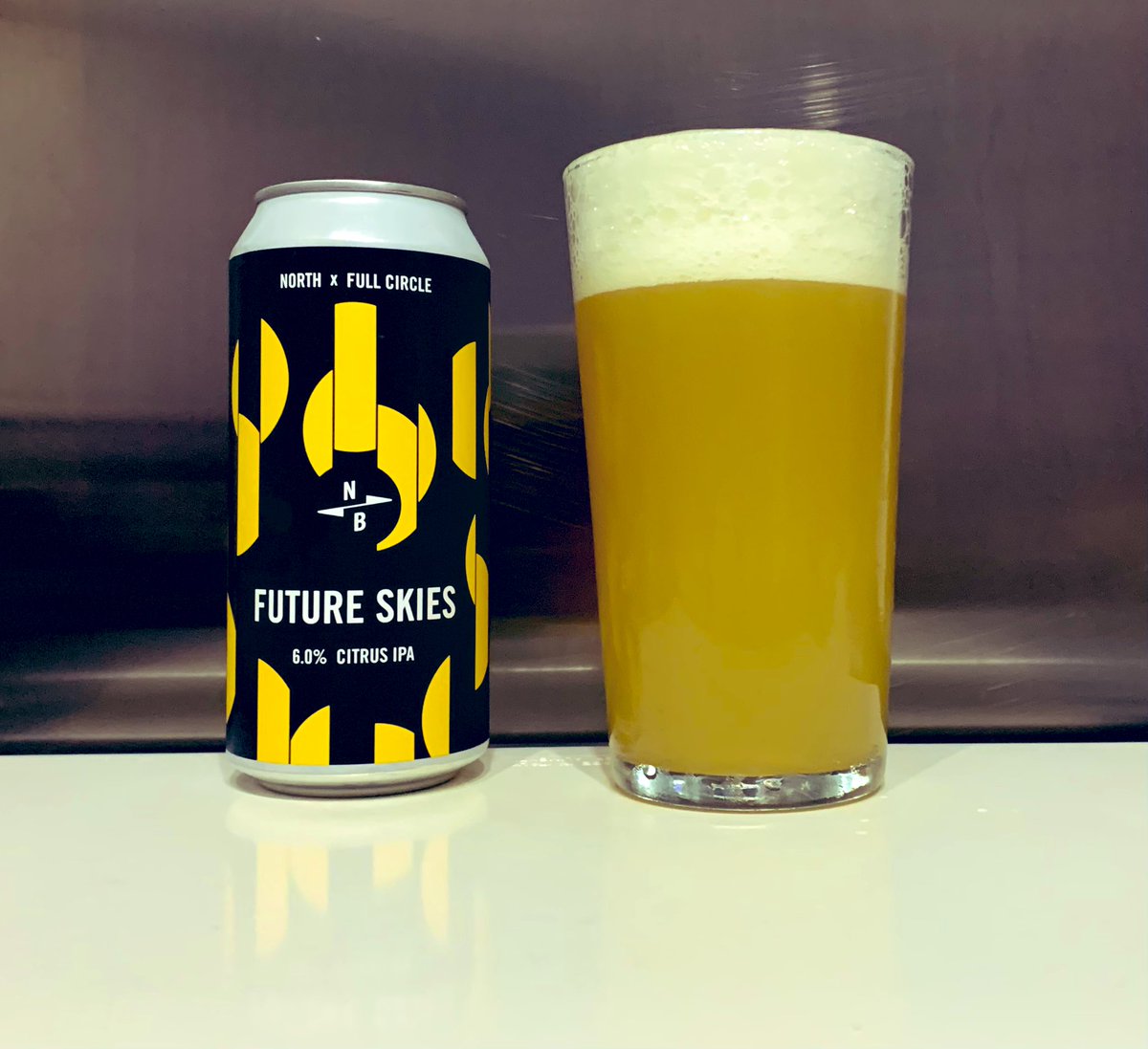 ManvsAle's tweet photo. Citrusy, Smooth &amp; Subtle best describes @NorthBrewCo x @fullcirclebrew Future Skies which is an AIPA brewed in #Yorkshire. 🌌🍻📸 #MvA @badhopper @ASFreed @beerhunter74 @lindabeer24 @mtravis63 @JohanBBT @JonMontag @j_k357 @keefmullin @baldandbeeriful @HopticalA @15jjc @RJellyman https://t.co/M3ADB1Beic