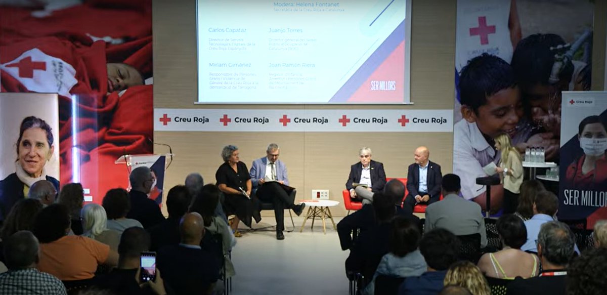 CreuRojaCAT's tweet photo. Gràcies per seguir la presentació de l'#InformeSoledat. Seguiu0 la taula rodona sobre la soledat no volguda amb Carlos Capataz @CruzRojaEsp, Juanjo Torres @ocupaciocat Miriam Giménez @creurojatgn i Joan Ramón Riera @bcn_ajuntament    https://t.co/nfAfCtwwp0 https://t.co/DOMLJzOtrP