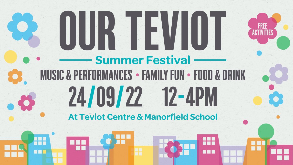 The #SummerOfWellbeing festivals are ending on a high note this Saturday, with 'Our Teviot' festival 🌞 🎤 Live music 🍴 Food & drink 🧘 Wellbeing advice 🚴 Sports activities 🎨 Art & crafting … and much more! 📍 Manorfield School - 1 Wyvis Street, London E14 See you there!