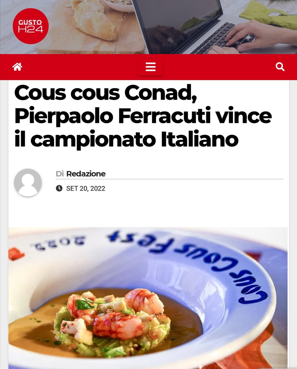 EdTroiano's tweet photo. Cous cous @Conad, Pierpaolo #Ferracuti vince il campionato Italiano
Rappresenterà l'Italia ai campionati del mondo
Su @GustoH24 qui:
https://t.co/YDkZycihG5
@pino_zuliani @fpugliese_conad @Cous_Cous_Fest @GianbasilioS @alexethno @rossimassi1 @paoloigna1 https://t.co/qJ7MSWfluo