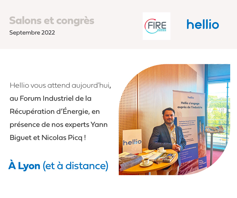 Hellio's tweet photo. 👥 @Hellio #EnDirect du #FIRE2022 ! Nos experts vous attendent à la 9e édition du Forum Industriel de la Récupération d'Énergie #FIRE
🗓 Aujourd'hui,
📍À Lyon (et à distance) !
1/2 https://t.co/Tl7kHqAtBQ