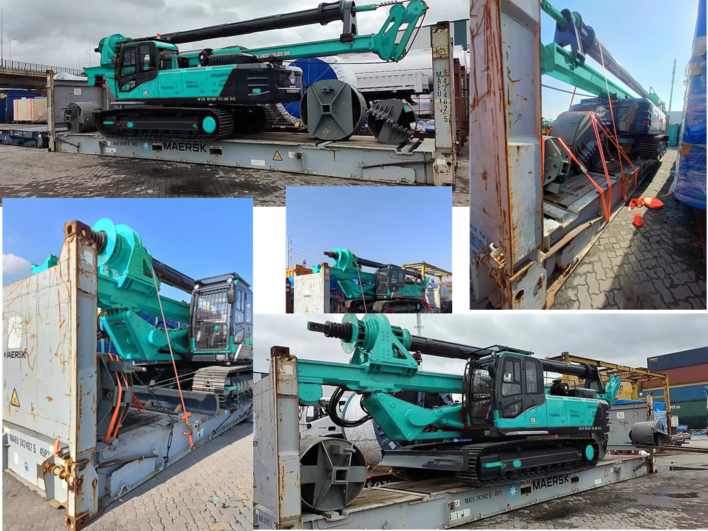 Hanfa Group's rotary drilling rig HF330 was sent to Paraguay for installation and reinforcement