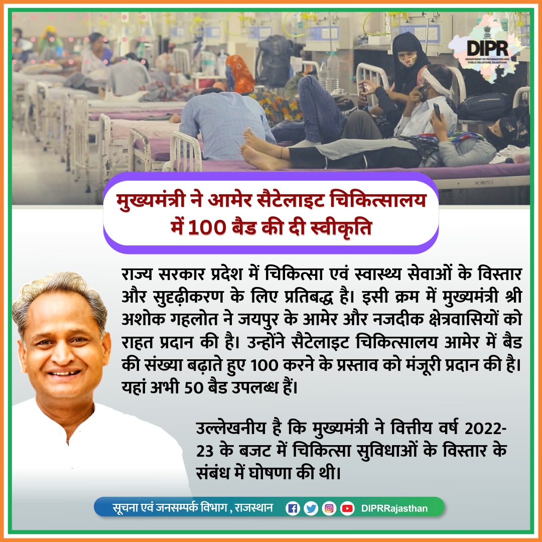 सूचना एवं जनसम्पर्क विभाग, राजस्थान सरकार tweet media