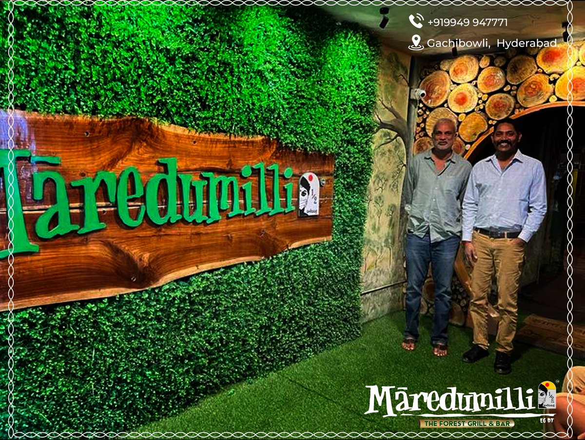 Maredumillifood's tweet photo. The man who first saw some of the best entertainers of recent times before we saw. My childhood friend, talented and multiple award winner DOP ( Director of Photography) P S Vinod at #Maredumilli. Thank you Vinod for ur kind words about my food and the ambiance I created. https://t.co/i1fnPTQMF5
