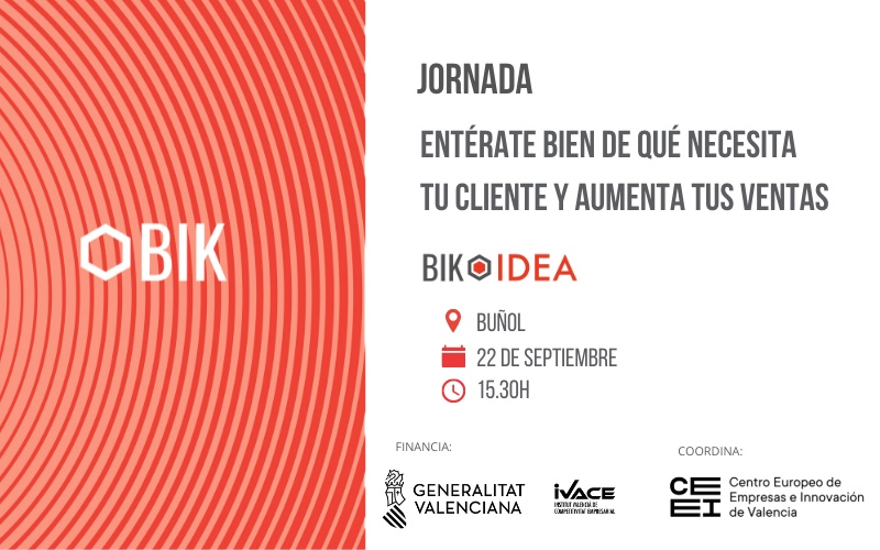 prceinos's tweet photo. En #Buñol Sesión para empresas y startups
Entérate bien de qué necesita tu cliente y aumenta tus ventas
https://t.co/vLxw0M7w7Q
22/09 imparte @iscampobe de @ceeivalencia #BIKCEEI vía @emprenemjunts https://t.co/ln1niBEZMZ