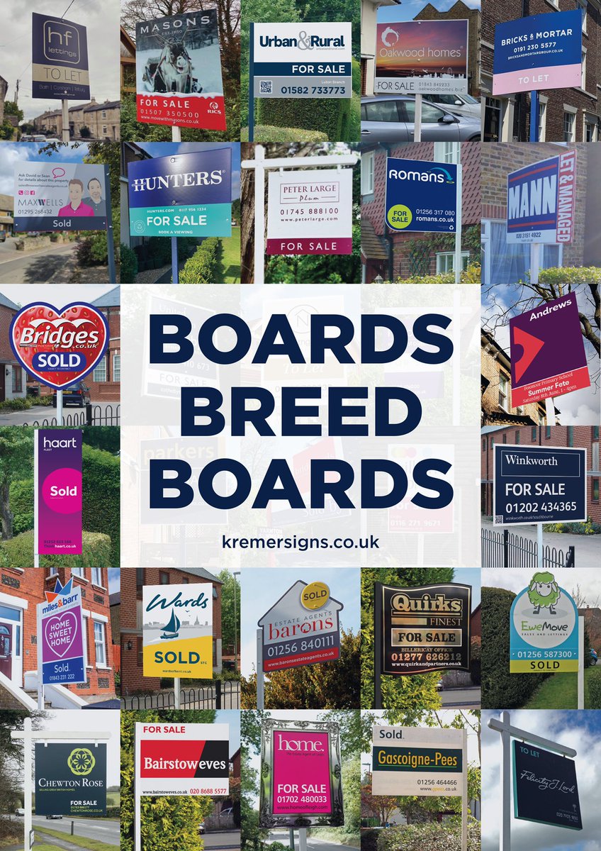 KremerSignsUK's tweet photo. ⭐️ Boards Breed Boards ⭐️
Our team of industry professionals offer a friendly and dedicated service to ensure your boards are looking the best, built to last and received on time! 💪🏼
📞 01635 550022
📧 sales@kremersigns.co.uk
#EstateAgentBoards #ForSaleBoards #EcoBoards https://t.co/ha5QN8grAr