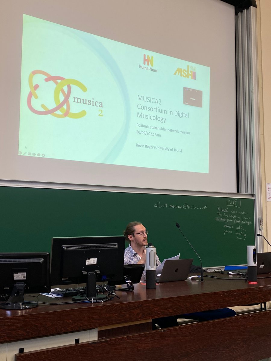 PolifoniaH2020's tweet photo. #Musica2 is now presenting its project, a new Huma-Num consortium (IR* Huma-Num) dedicated to digital musicology.
#PolifoniaH2020 #Paris #Stakeholders https://t.co/Qeb78x6Ego