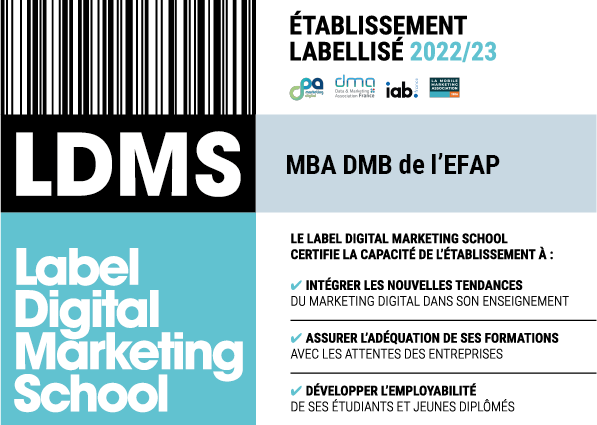 En + du label (audit du programme et des enseignants par un jury prestigieux), c'est également l'acces à des ressources pédagogiques professionnelles et un dispositif exclusif d'#employabilité pour nos étudiant.e.s. Merci encore aux enseignants et partenaires de cette aventure.