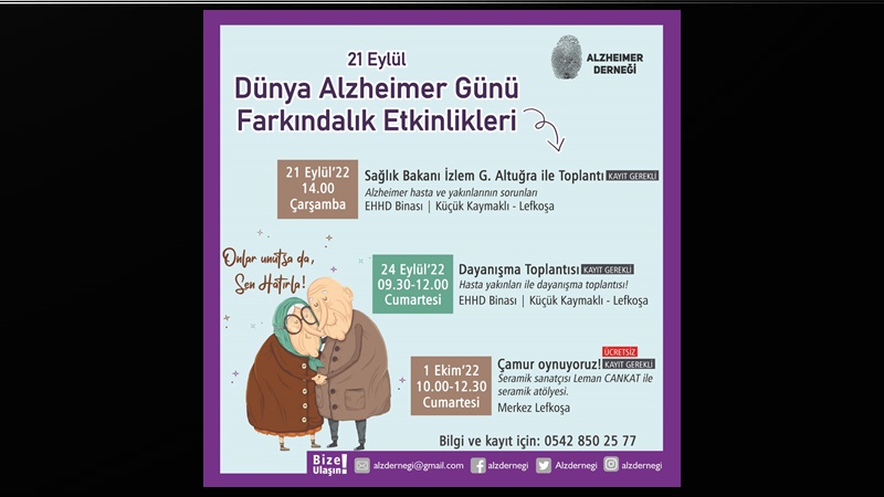 KibrisEnSon's tweet photo. Yarın Dünya Alzheimer Günü…Hasta ve yakınları Sağlık Bakanı ile bir araya gelecek: Alzheimer hastaları ve yakınları… https://t.co/XyCbGwsF0U https://t.co/OyO5Vvrd7w