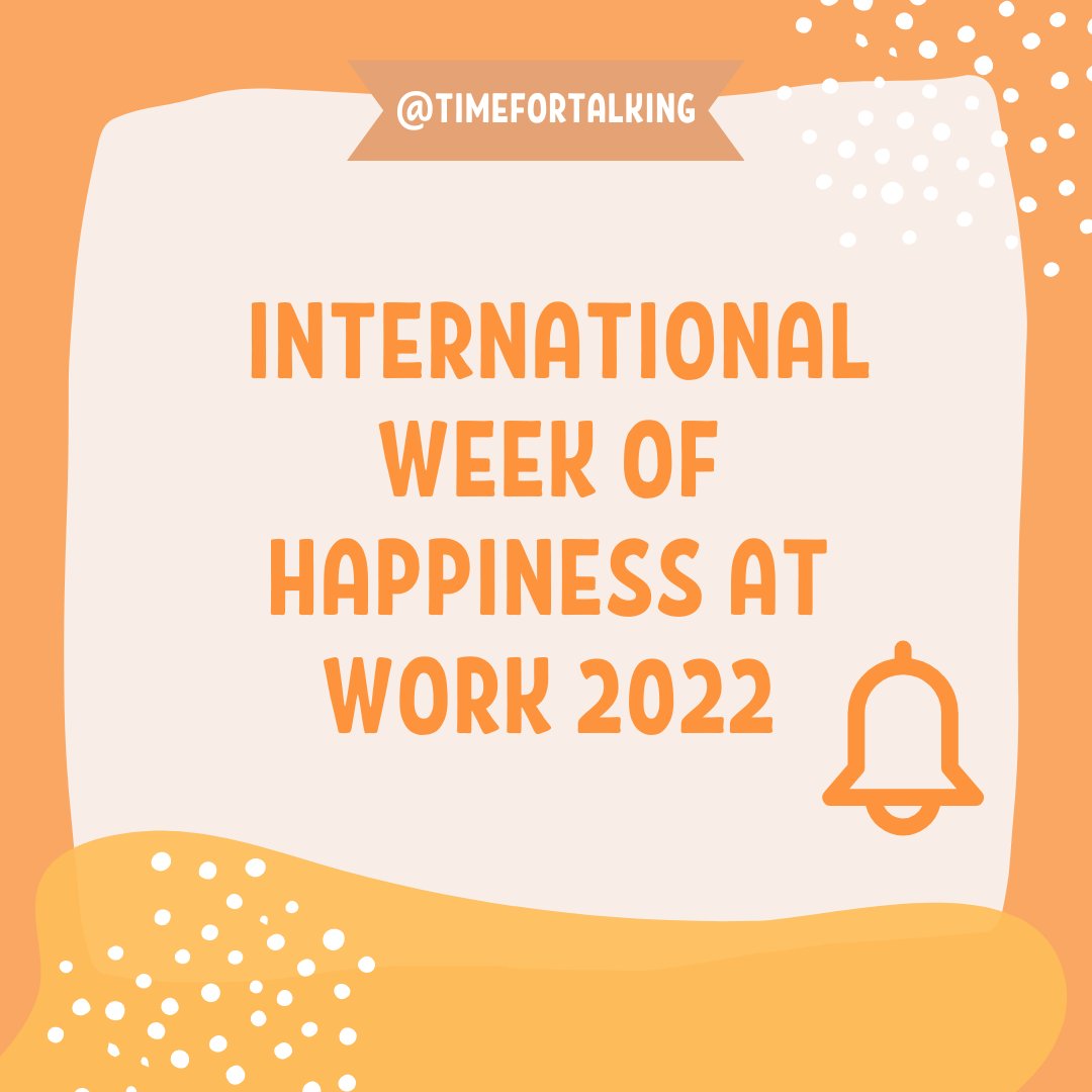 TimeForThriving's tweet photo. This week is International Week Of Happiness At Work, here are 5 TopTips to feel happier at work.

#TopTips #TimeForTalking #Happiness #Work https://t.co/hiKG47eaGw