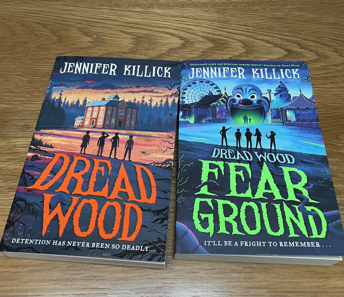 DanielEhobden's tweet photo. New books! 😊@JenniferKillick ‘s #DreadWood and #FearGround 🎡😱Can’t wait to get stuck into them! https://t.co/ZWMmyn4yAi