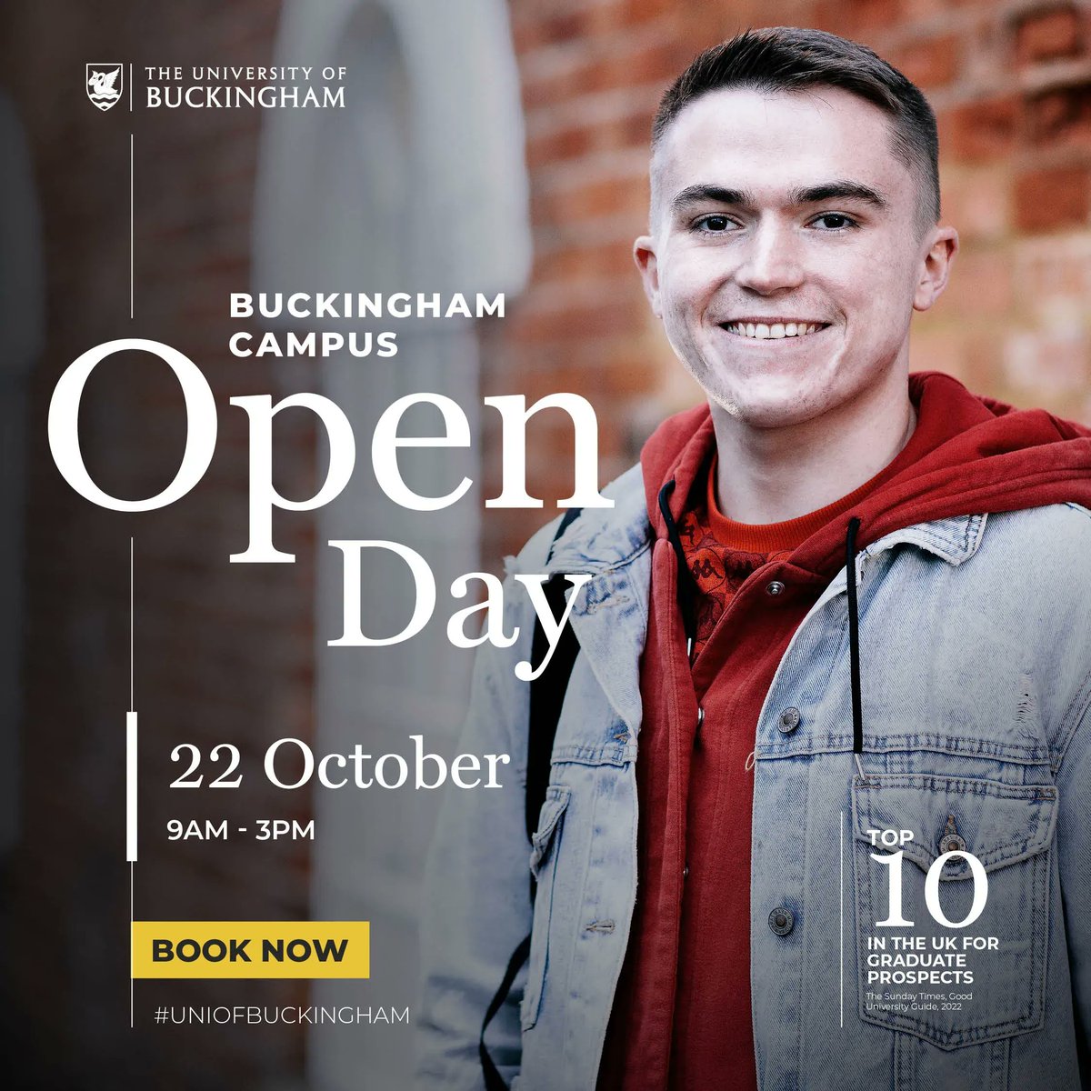UniOfBuckingham's tweet photo. Book your place at our upcoming Open Day to discover everything you need to know about a January start at Buckingham!

Book your place today 👉 https://t.co/i4NzWdJS0H 

#uniofbuckingham #januarystart #university #education https://t.co/9BgbENj9UE