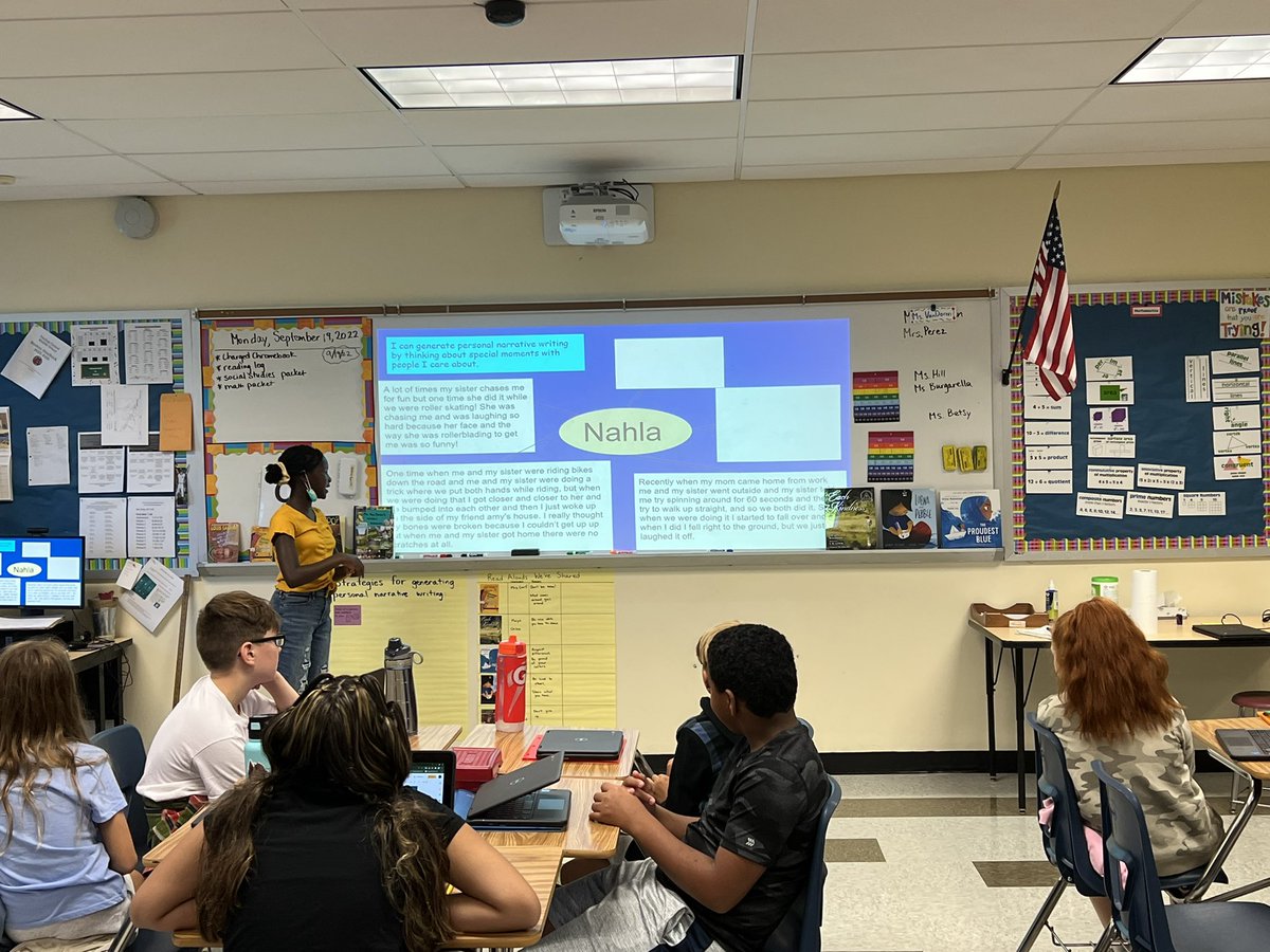 Ms_vanDoren's tweet photo. 5th graders brainstorm story ideas by considering special people in their lives. https://t.co/Yc6NSasiAO