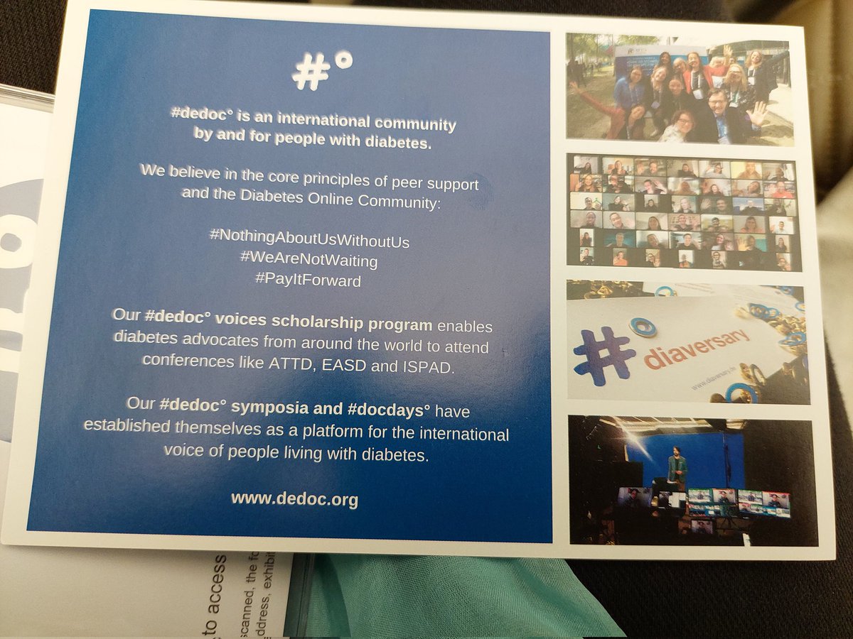 FrauLoop's tweet photo. Join us at the #dedoc° symposium at 2 p.m. KOCH hall and listen to the T1D stories: What we wish you knew - and why.
#EASD2022 #PayItForward #Diabetes
#MakeDiabetesSuckLess https://t.co/t6fpx746YW