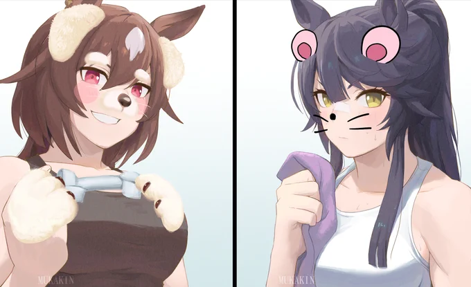 【ウマ娘】かわいく撮ってあげるねっSN〇W撮影者:テイオー&マヤノマヤブラ、テイシリ 後でデータを消された模様「顔がいいイケメン女子」最高や#ウマ娘 #ナリタブライアン 