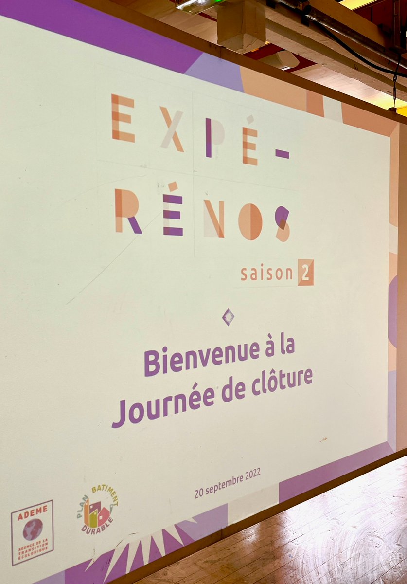 Aujourd’hui, c’est l’événement de clôture de la Saison 2 des #experenos. Présentation des 12 projets accompagnés pendant 8 mois pour booster la #renovationenergetique et perspectives pour la suite ! Plus d’infos ici planbatimentdurable.fr/les-experenos-…
<a href="/ADEME/">ADEME</a>, <a href="/PlanBatiment/">Plan Bâtiment Durable</a>