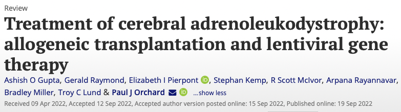 ald_team's tweet photo. Treatment of cerebral ALD: a highly informative review of the potential risks and benefits of hematopoietic stem cell transplant and lentivirus-based gene therapy. Free paper: https://t.co/IS9TXSvRgJ https://t.co/8mKDAKlqO6