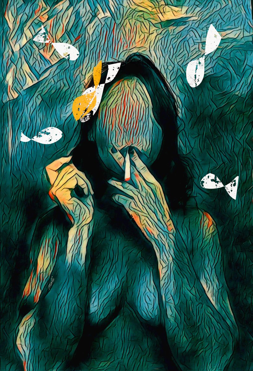 MaliShirazian's tweet photo. Break Time 
Reserve Price 0.07 #eth 
On @foundation 
#smokingwoman
#nudeart
Link in the comment 👇 https://t.co/nEJGDqiUh0