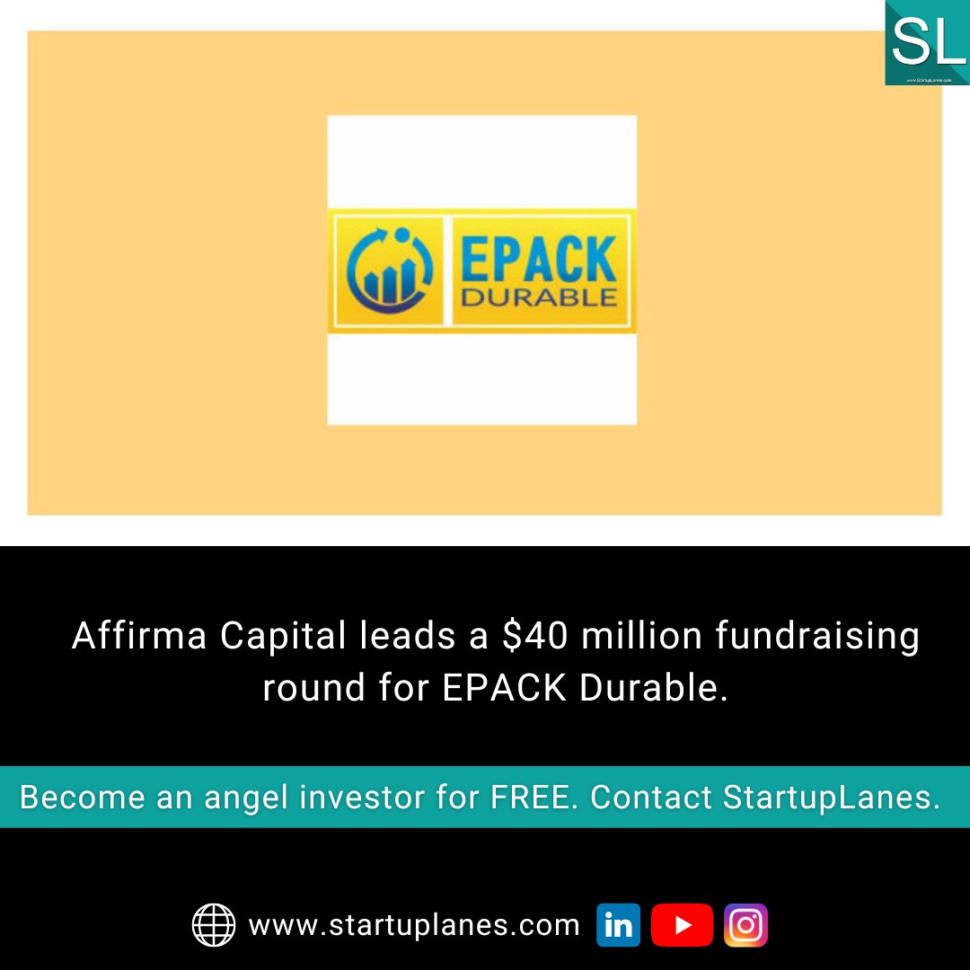 StartupLanes's tweet image. Affirma Capital leads a $40 million fundraising round for EPACK Durable Private Limited

Read the full article here: startuplanes.com/affirma-capita…

 #indianmarketing #allthebest #intriguing #electrical #fundraising

For Editorial/Rectification please email aditi@startuplanes.com
