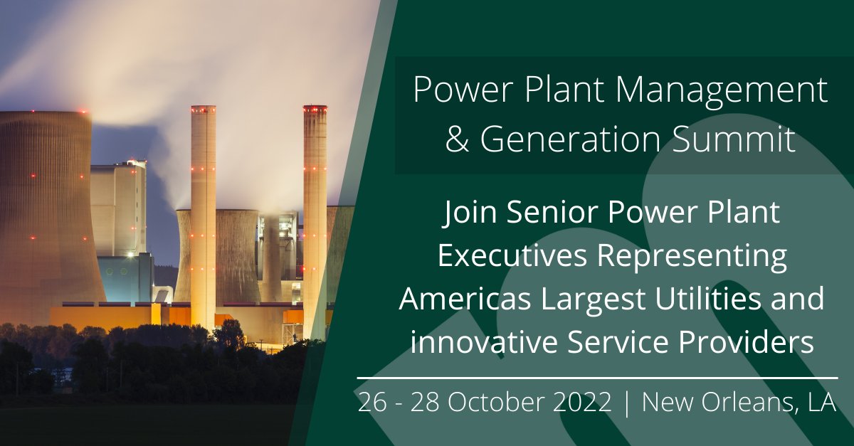 meEventsGlobal's tweet image. #PowerPlant Management &amp;amp; Generation Summit returns on 26-28 October 2022 in New Orleans, LA, USA! The summit effectively unites Leading Power Plant Executives representing Americas Largest #Utilities and Innovative Suppliers. Find more via bit.ly/3q5glWR.
#mePowerSummit