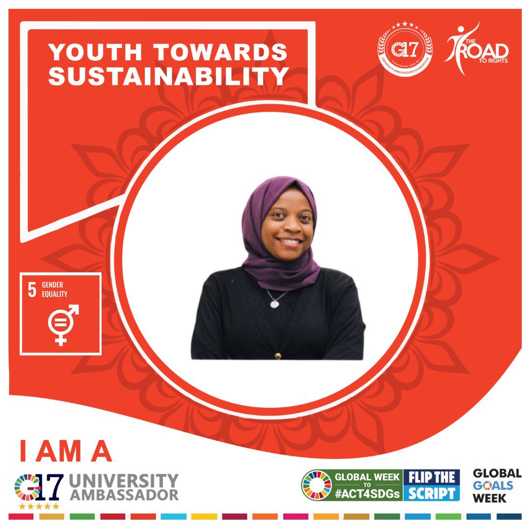 Khadija2199's tweet photo. I'm a G17 University Ambassador advocating for #SDG 5 of Malaysia !🇲🇾

I'm joining the Global Week to #Act4SDGs! It’s time to #FlipTheScipt!

To know more about #G17Global and #GlobalGoalsWeek actions follow @road2rights @g17global to witness our actions!

#Road2Rights #ActNow https://t.co/mjXM3GdWsr