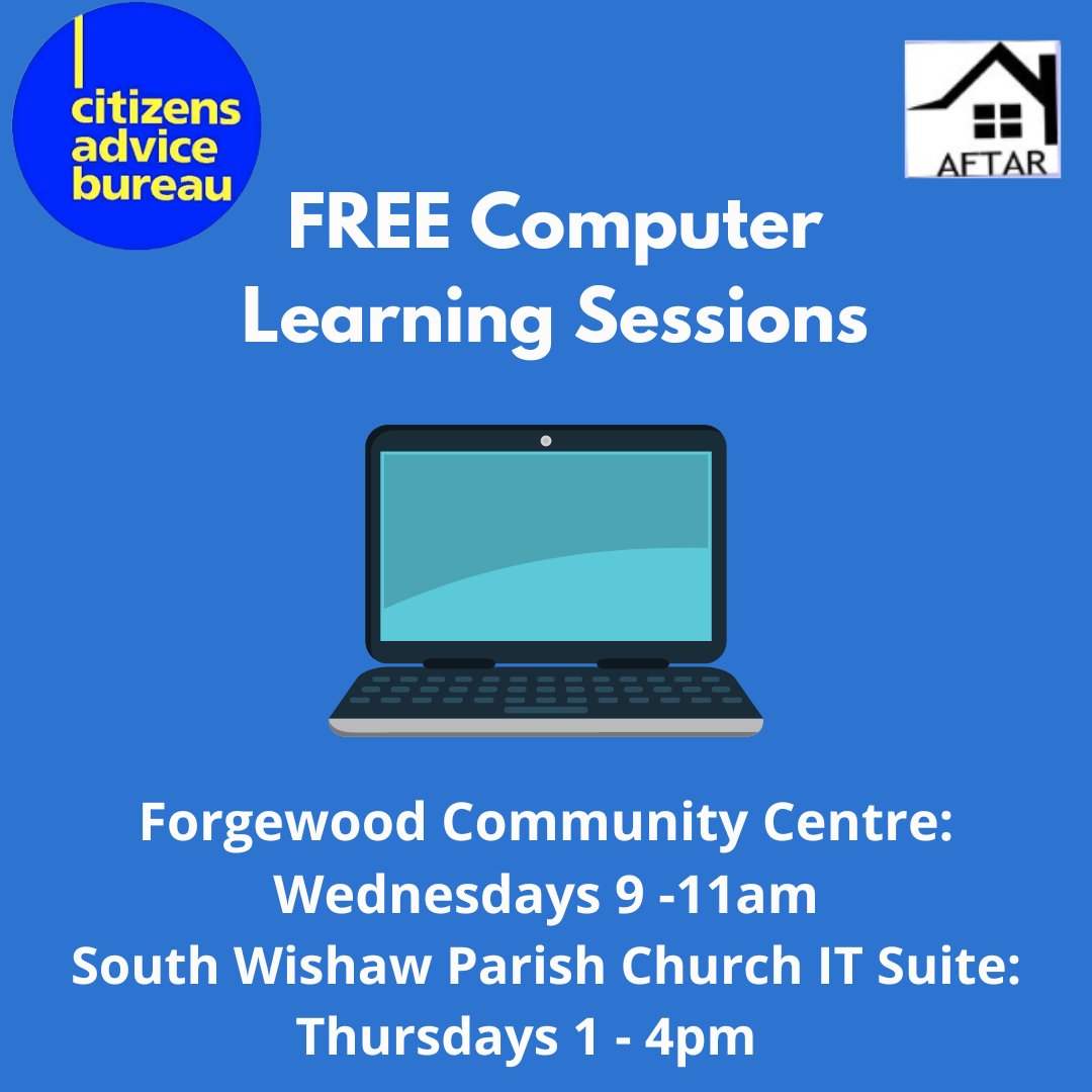 MotherwellCAB's tweet photo. Come along to our FREE computer learning sessions, for help with any computer or device learning or help with CV and Job Centre commitments!
#motherwell #wishaw #forgewood #computer #citizensadvice https://t.co/xebNOlDe5j