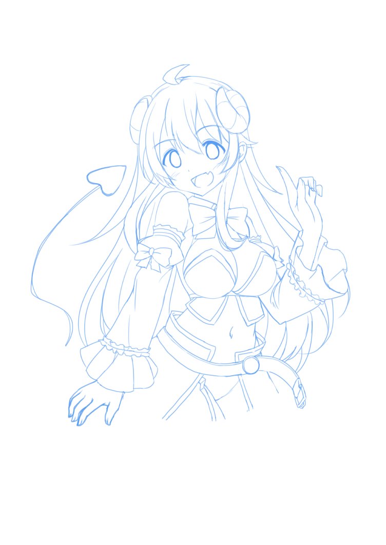 自分の場合のあたり、ラフ、線画 