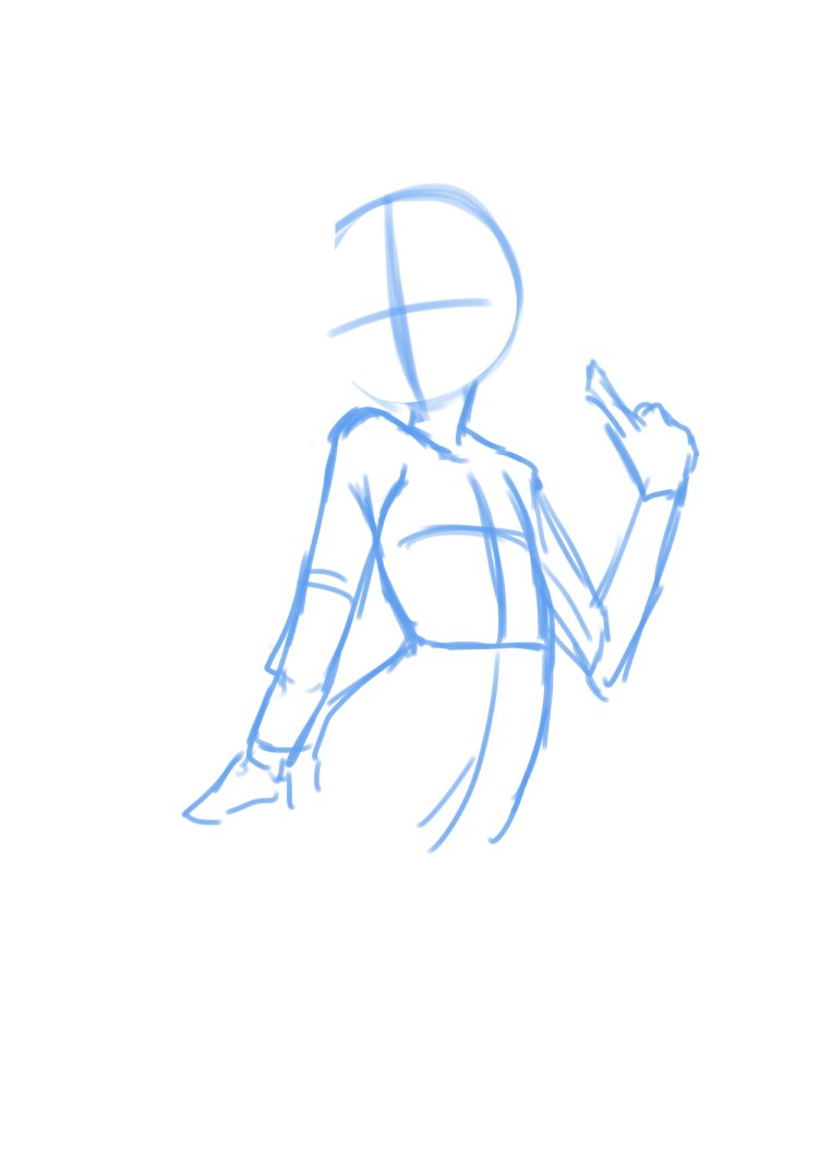 自分の場合のあたり、ラフ、線画 