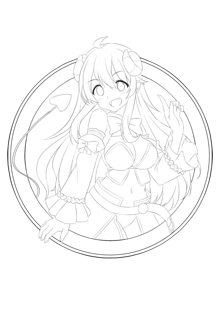 自分の場合のあたり、ラフ、線画 