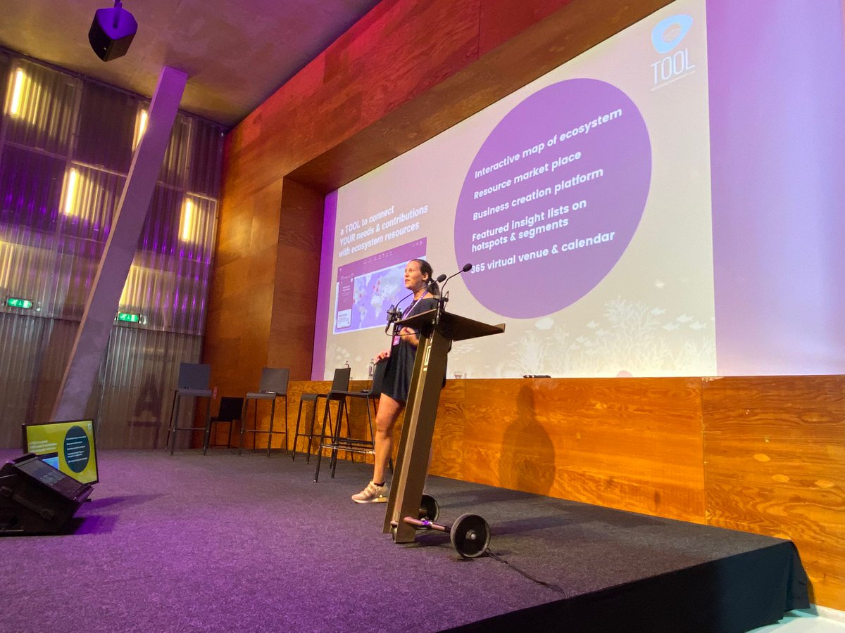 ShipRecLab's tweet photo. "Session 3: Tech for Change" is just starting!
@birgitliodden talks about @OceanTOOL, a virtual gateway for innovators and startups.
Designed to enable a clean transition across ocean and renewables and allow a cross-industry, borderless collaboration.
#SRLab https://t.co/o2c6PhLzD2