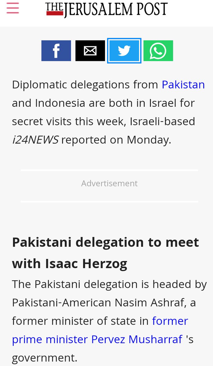 QasimKhanSuri's tweet photo. Pakistan delegation in Israel for secret talks,is headed by Pakistani-American Nasim Ashraf, former minister of state in Pervez Musharraf's govt. Delegation was given tours across Israel. They're also scheduled to meet with Israel's President Isaac Herzog.
https://t.co/nI4l99xang https://t.co/qg4tsfOLrq