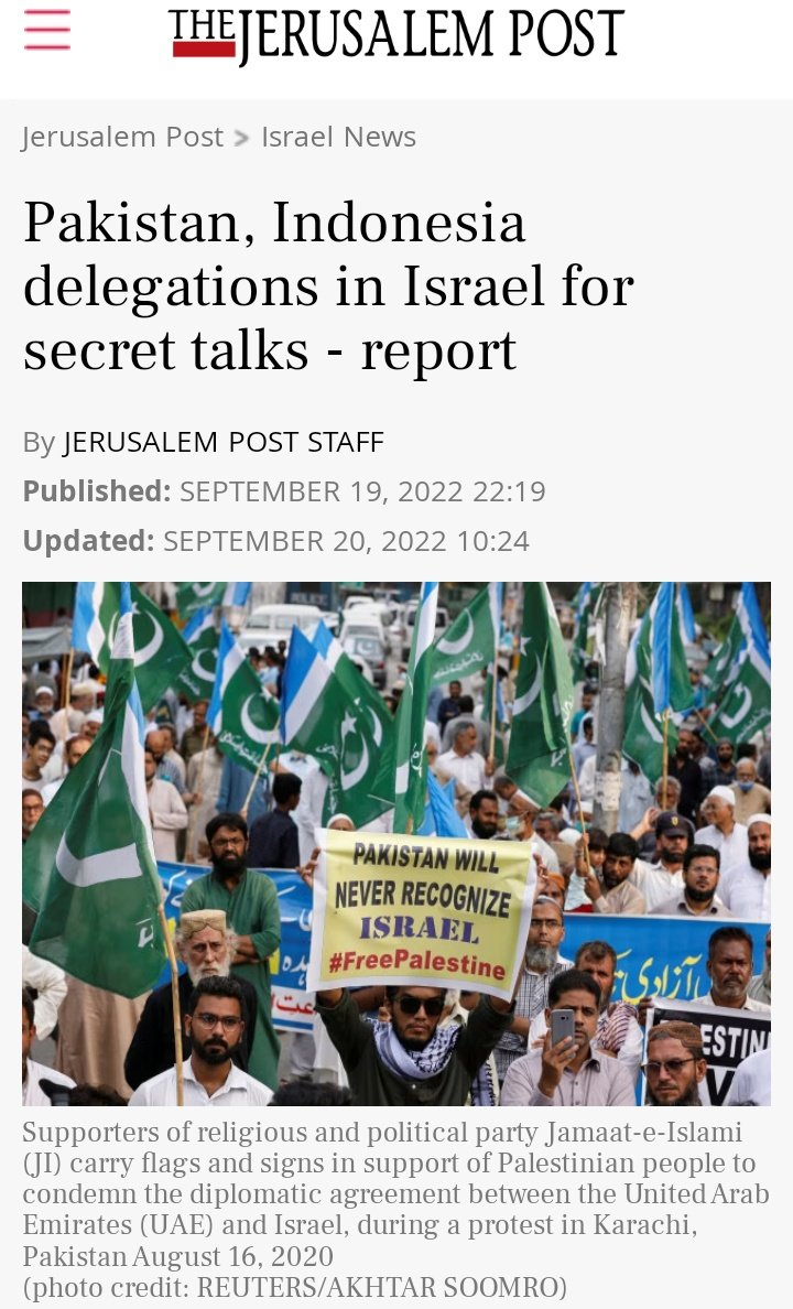 QasimKhanSuri's tweet photo. Pakistan delegation in Israel for secret talks,is headed by Pakistani-American Nasim Ashraf, former minister of state in Pervez Musharraf's govt. Delegation was given tours across Israel. They're also scheduled to meet with Israel's President Isaac Herzog.
https://t.co/nI4l99xang https://t.co/qg4tsfOLrq