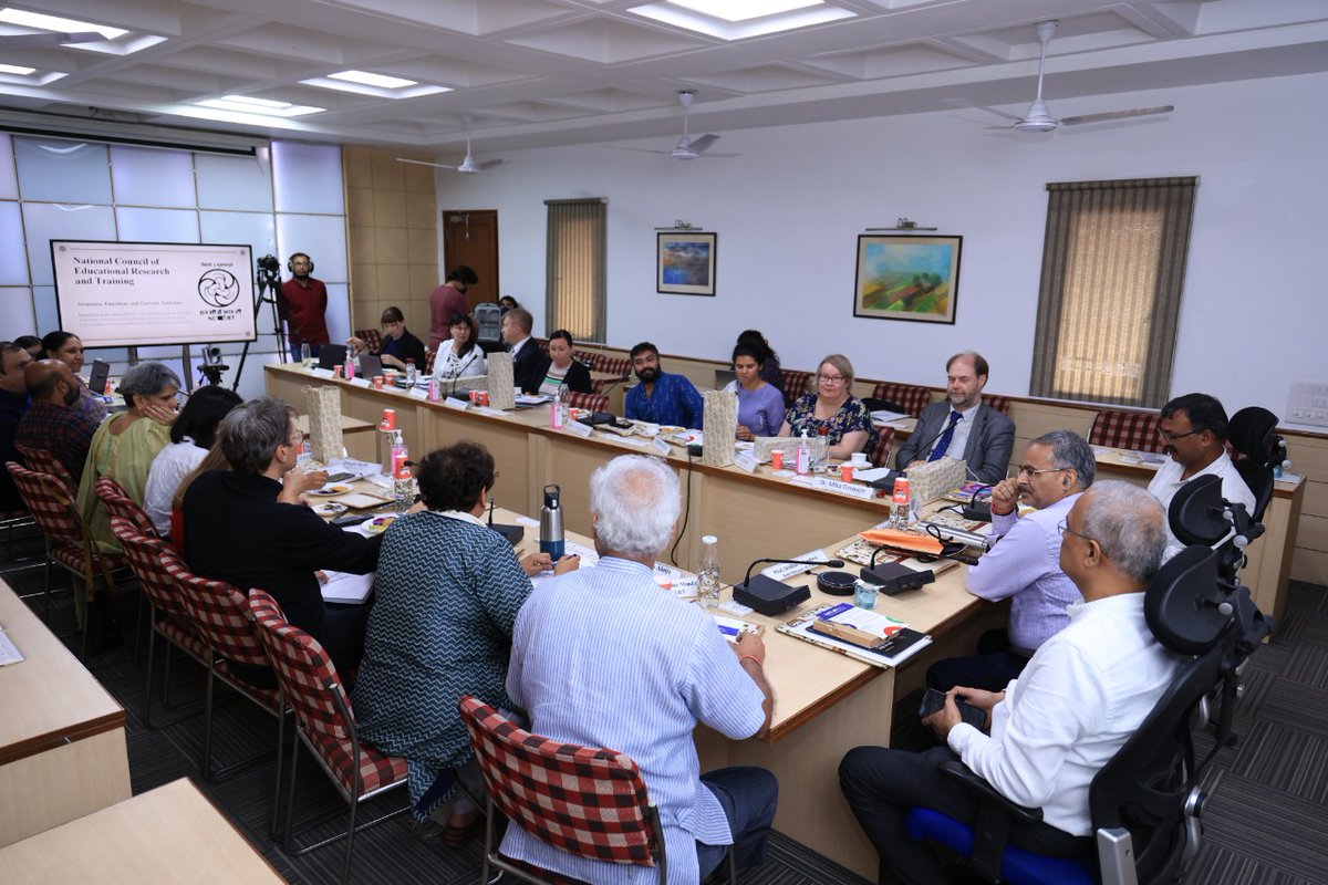 ncert's tweet photo. Glimpses of the visit from Finland’s GINTL, India (Global Innovations Network in Teaching and Learning) team to NCERT on 19 September 2022 for discussions with NCERT’s experts for planning future collaboration under the MoU signed between NCERT and EDUFI, Finland. https://t.co/asTe5dU2Iu