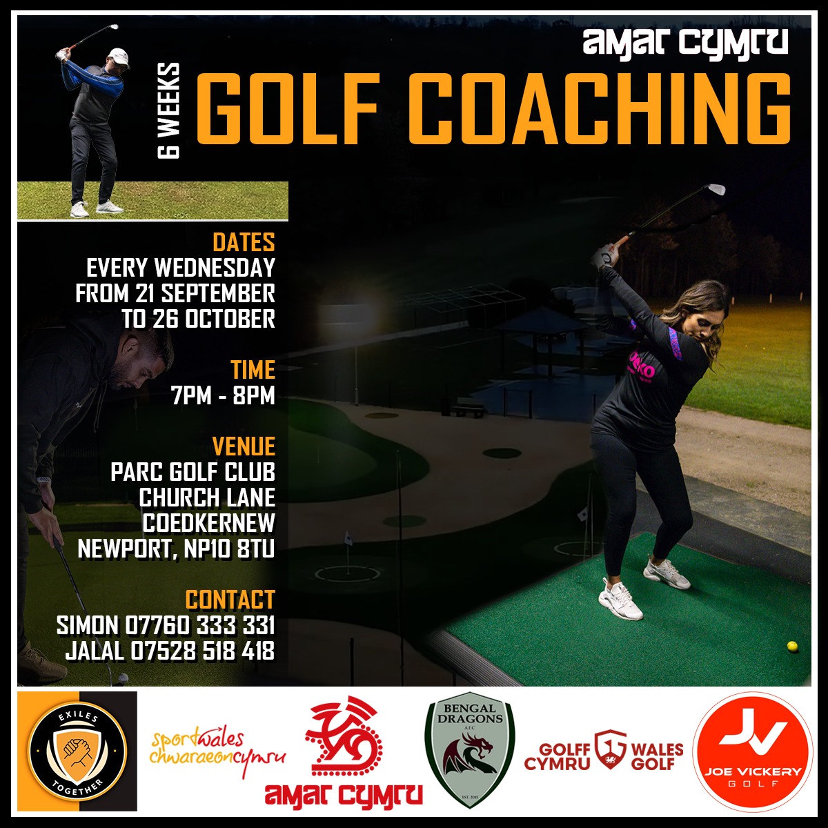 AmarCymru 🏴 (@amarcymru) on Twitter photo 6 weeks of free golf coaching starts tomorrow. If you would like to get involved, get in touch. Big thank you <a href="/sportwales/">Sport Wales</a> & <a href="/wales_golf/">Wales Golf | Golff Cymru</a> for supporting us to get to phase 2. #Golf #Wales 6 weeks of free golf coaching starts tomorrow. If you would like to get involved, get in touch. Big thank you <a href="/sportwales/">Sport Wales</a> & <a href="/wales_golf/">Wales Golf | Golff Cymru</a> for supporting us to get to phase 2. #Golf #Wales